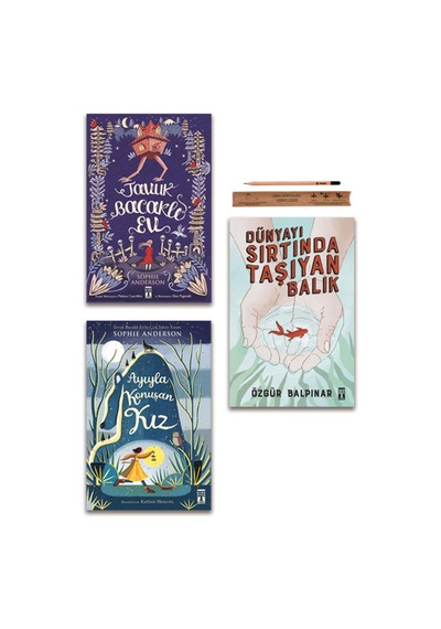 Genç Timaş Ayıyla Konuşan Kız - Tavuk Bacaklı Ev - Dünyayı Sırtında Taşıyan Balık Set - 3 Kitap