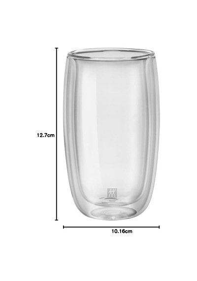 Sorrento Çift Camlı 2'li Latte Macchiato Bardak Seti, 350 Ml Çok Renkli
