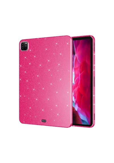 Zore Apple Uyumlu iPad Pro 11 2022 M2 Simli Parlak Görünümlü Tablet Koton Kılıf-pembe K Tablet Kılıfı