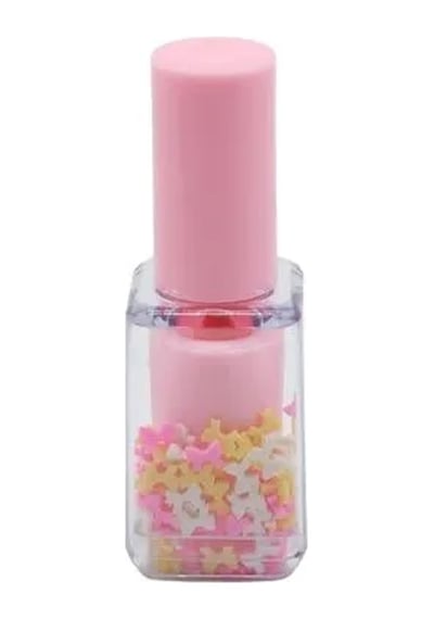 Oje Şişesi Tasarımlı Mini Fosforlu Kalem-2 Açık Pembe