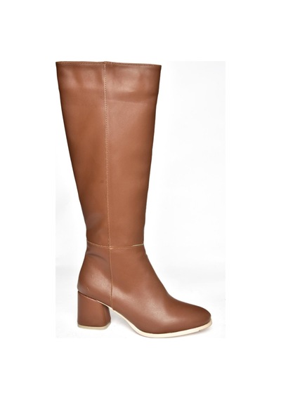 Fox Shoes Koyu Taba Alçak Topuklu Günlük Kadın Çizme J848300109 Koyu Taba