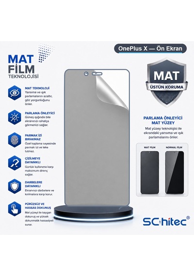 Schitec Oneplus X Uyumlu Ön Yüzey Mat Hidrojel Ekran Koruyucu 29168277