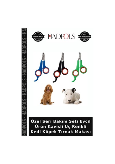Özel Seri Bakım Seti Evcil Ürün Kavisli Uç Renkli Kedi Köpek Tırnak Makası