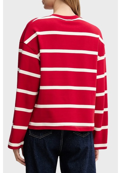 Tommy Hilfiger Bayan Sweat Ww0ww48431 0e2 Kırmızı-beyaz Kırmızı-beyaz