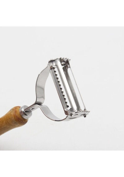Multi Peeler Ahşap Saplı Çelik Çift Taraflı Soyacak Beyaz Diğer