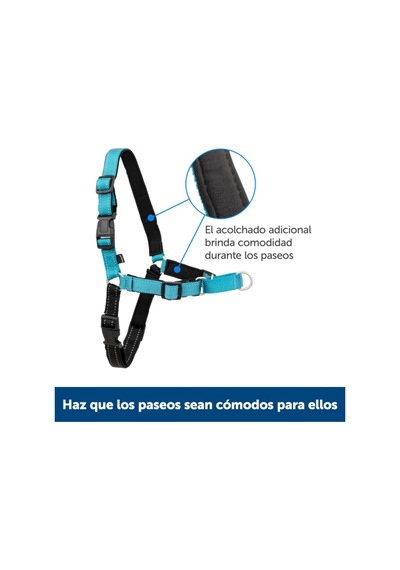 Deluxe Easy Yürüyüş Kemeri Mavi Köpek Göğüs Tasması Küçük 38-51 Cm