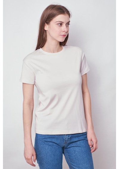 Jument Kadın Sıfır Yaka Kırışmaz Span Karışımlı Şık Kısa Kol Likralı T-shirt Bluz-şampanya Şampanya Jument Kadın Sıfır Yaka Kırışmaz Span Karışımlı Şık Kısa Kol Likralı T-shirt Bluz-şampanya Şampanya