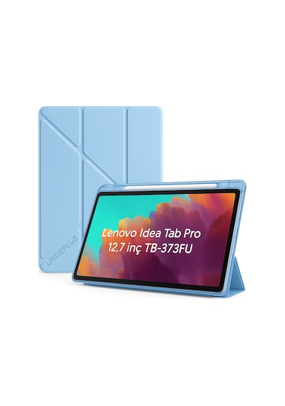 Lenovo Idea Tab Pro 12.7inç Tb-373fu Kılıf Kalem Bölmeli Trifolding Case Kılıf