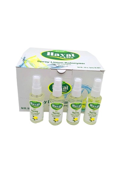 Hayat Kolonya 50cc 80 Sprey Limon - 36'li Paket