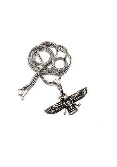 Ahura Mazda Unisex Küçük Boy 925 Ayar Gümüş Kolye - Sevgiliye - Eşe - Babaya - Arkadaşa Hediye Kolye