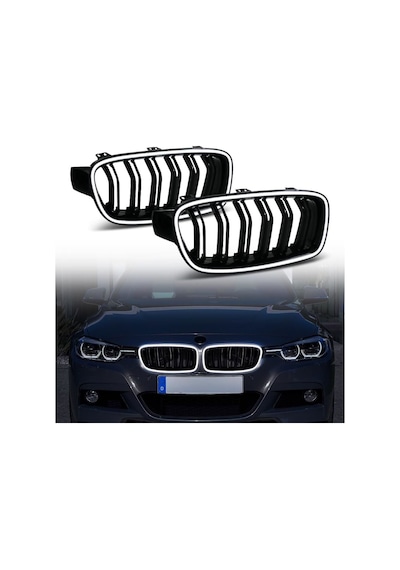 Autogp Bmw F30 M3 Ön Böbrek Panjur Izgara Ledli 2012 / 2018