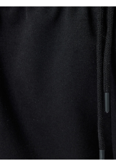 Koton Beli Bağcıklı Oversize Mini Şort Siyah 5sal40034ık Siyah