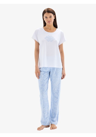 Kadın Pijama Takımı 52027 - Beyaz Beyaz