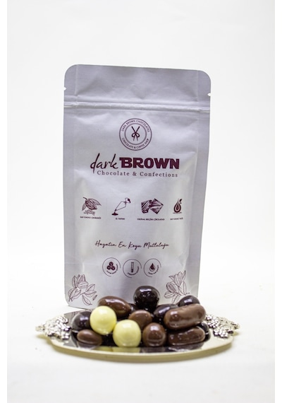 Dark Brown Sütlü ve Bitter Karışık Draje Paketi Bademli Fındıklı ve Portakallı 1 KG