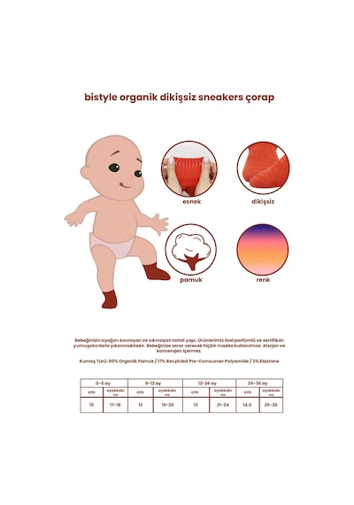 Melonika Çemberli Kaymaz Soket Çorap 2'li Gri Ekru Çok Renkli