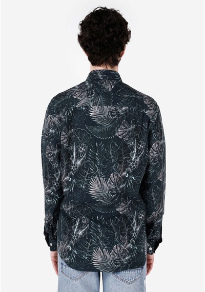 Colin's Colins Regular Fit Shirt Neck Baskılı Erkek Yeşil Uzun Kol Gömlek Cl1066940 Q1.v1 Pgr Yeşil