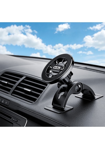 Go Des Gd-hd277 Magnetik M-safe Uyumlu 360 Derece Dönebilen Düz Zemin Araç Telefon Tutucu Siyah