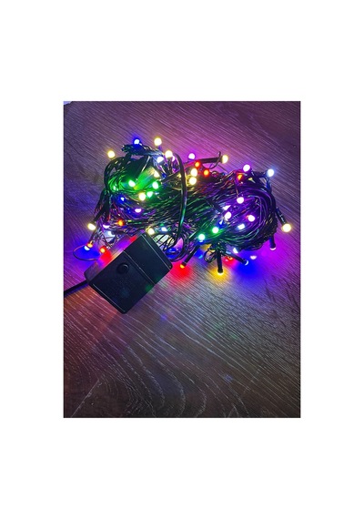 10m 100 Led Damla Uçlu Rgb Işık Siyah Kablo Mz-17-2 - Led Işık