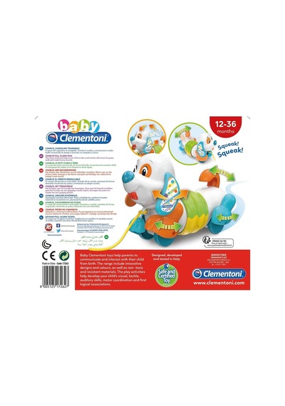 17262 Baby Clementoni - Çek Çek Köpek +9 Ay Renkli