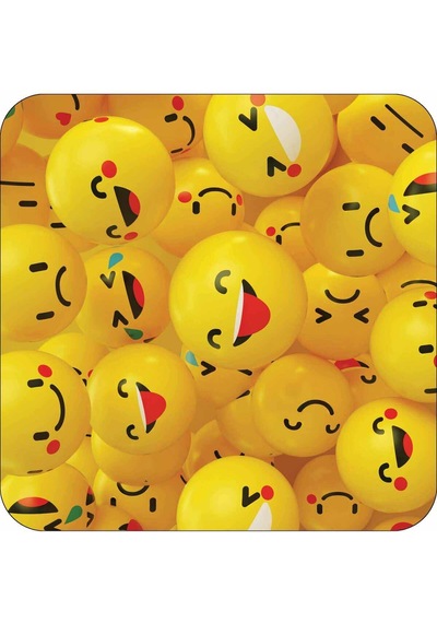Sarı Smiley Banyo Halısı Klozet Takımı Paspas Seti Bs296