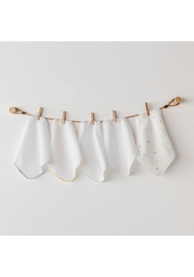 Bebek Ağız Mendili 5 Pcs Washcloths 20x20 Ocean Is My Happy Place Muslın