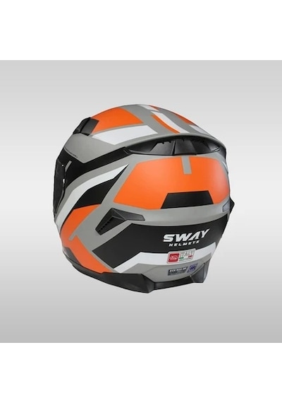 Sway 820 Aıx Orange Full Face Motosiklet Kaskı Turuncu