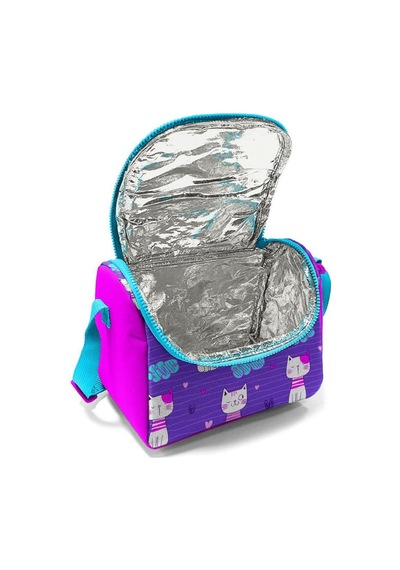 Coral High Kids Mor Pembe Kedi Desenli Thermo Beslenme Çantas 11704