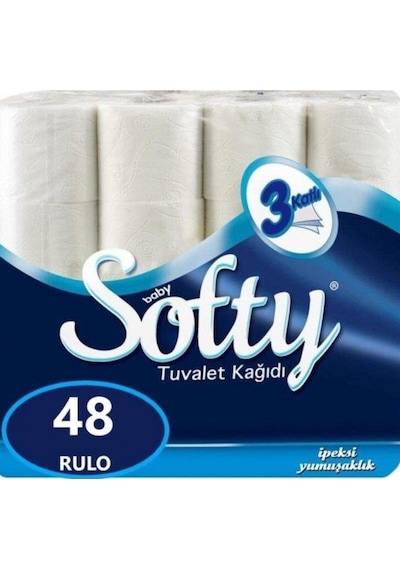 Softy 3 Katlı Tuvalet Kağıdı 48 Rulo