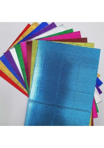 Kskin Color 25x35 Metalik Oluklu Mukavva 8 Renk