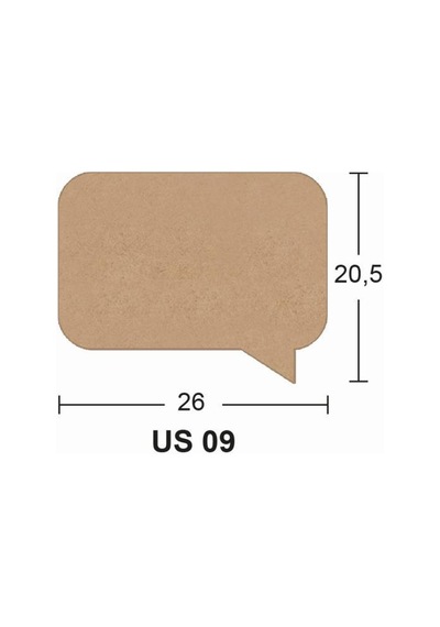 Ahşap Dikdörtgen Düşünce Pano 26X20.5 Cm 8 Mm Us09