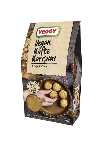 Veggy Vegan Köfte Karışımı 200g - Bitkisel Proteinli Pratik Köfte Harcı 3'li Ekonomik Paket - 3 Tarı