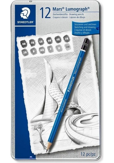 Staedtler Mars Lumograph  Karakalem 12'li Set G12-S