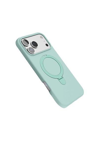 Apple iPhone Uyumlu,  17 Pro Max Regal Magsafe Standlı Kapak - Su Yeşili
