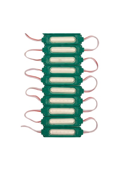 12 Volt 2 Watt Yeşil Cob Led Modül Ip65 10 Adet Modül