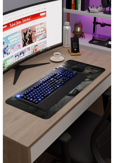 Silent Hill Kaymaz Dikişli Kauçuk Oyuncu Mousepad V5 - 70x30 Xl Gaming Mouse Pad Fare Altlığı