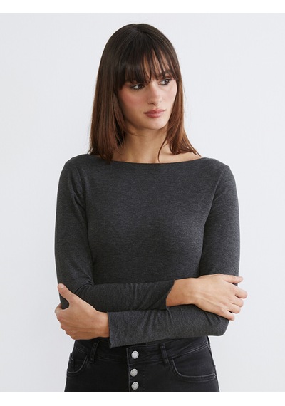 Lcw Vision Antrasit Bisiklet Yaka Kadın Body
