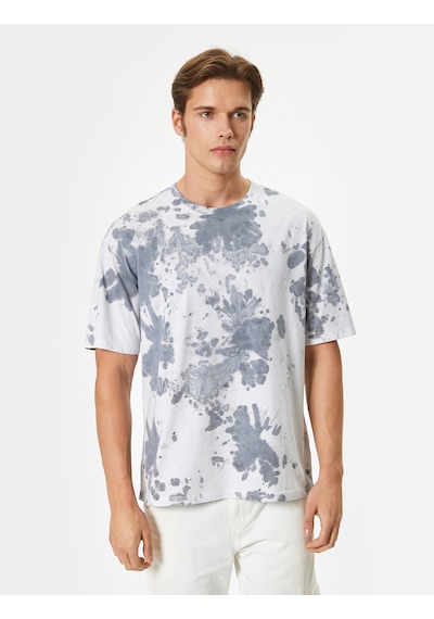 Koton Oversize Tişört Batik Desenli Kısa Kollu Bisiklet Yaka Pamuklu Gri Desenli 4sam10331hk Gri Koton Oversize Tişört Batik Desenli Kısa Kollu Bisiklet Yaka Pamuklu Gri Desenli 4sam10331hk Gri