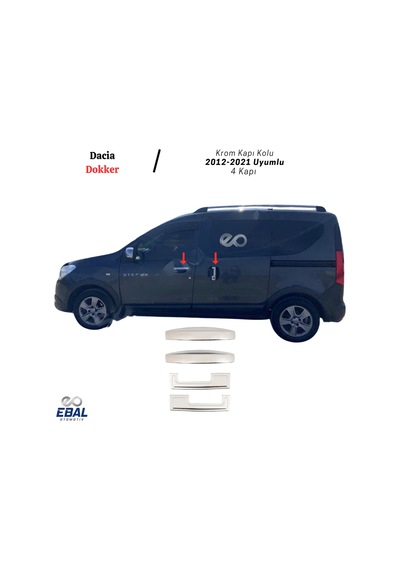 Dacia Dokker Krom Kapı Kolu 4 Kapı 2012-2021 Uyumlu P.Çelik