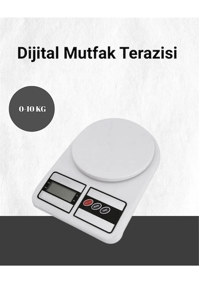 Hassas Ölçüm İçin Dijital Mutfak Tartısı 10 Kg Kapasiteli