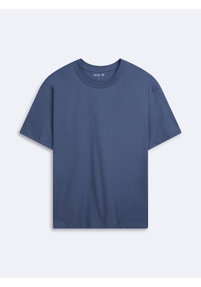 LTB Bisiklet Yaka Basic Mavi T-shırt