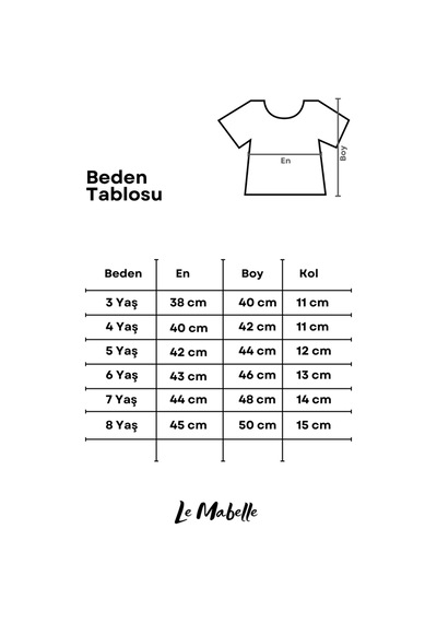 Le Mabelle Ekru Oversize Kısa Kollu Çocuk Tişört Ekru