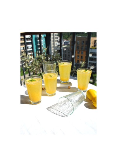 6 Adet Şeffaf Cam Bardak Seti 375 Ml Orven Seri Meşrubat Su Limonata Bardağı