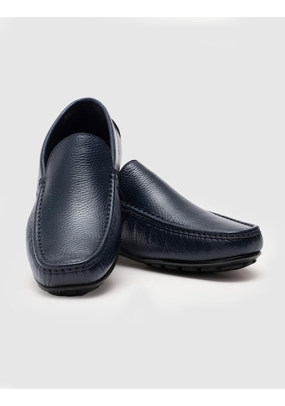 Cabani Hakiki Deri Lacivert Erkek Loafer Ayakkabı Lacivert (521643722) Lacivert