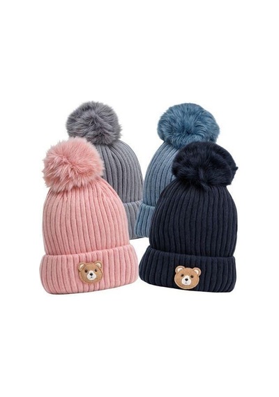 Sasta Peluş Ayıcıklı Mix Bere