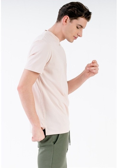Jahr Marc Bisiklet Yaka Pudra Erkek T-Shirt
