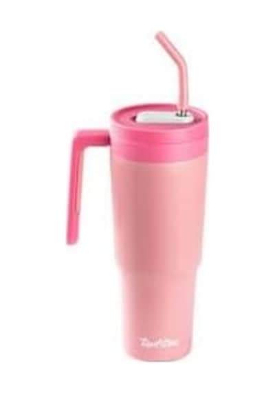 Pembe Pipetli Paslanmaz Çelik Termos Bardak 1.2l