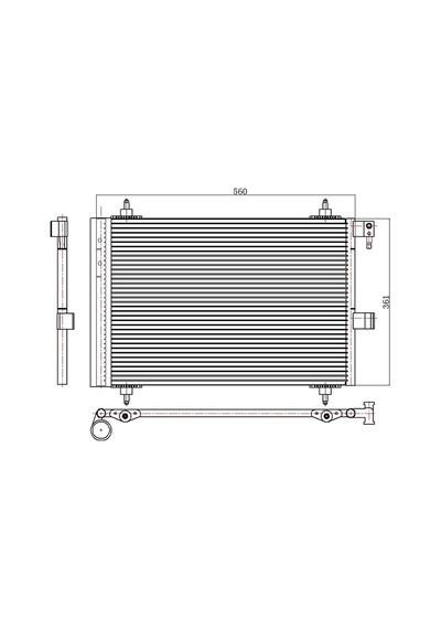 Oris Klima Kondenseri 406-607-xsara 99 560x361x16 Oto.-mek. Orıs Cpe453016 6453.ec