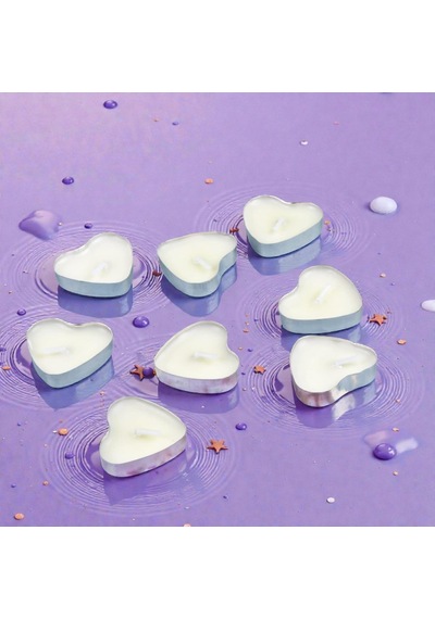 50 Adet Beyaz Kalpli Tea Light Mum Kalpli Beyaz Mum Kalpli Tealight Mum Yılbaşı Mumları Romantik Mum Beyaz
