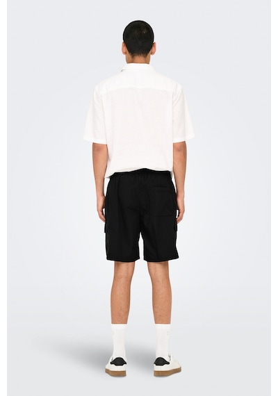 Only & Sons Only&sons Onskal Cargo 0287 Shorts Siyah Erkek Şort Siyah