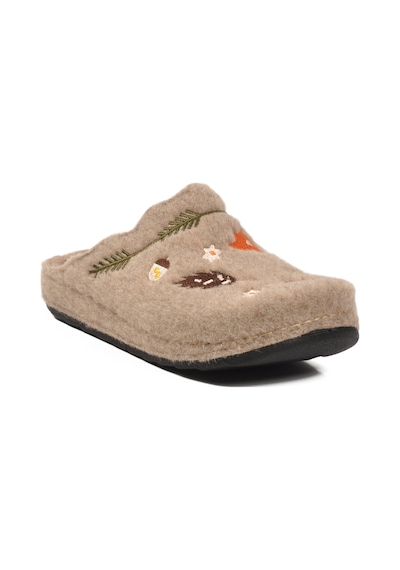 Camel Keçe Anatomik Kadın Ev Terliği K-9561 Z Camel